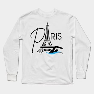 Paris summer sports swimming Long Sleeve T-Shirt